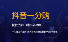 抖音一分购项目教程